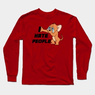 I HATE PEOPLE MOUSE - pixelart Long Sleeve T-Shirt